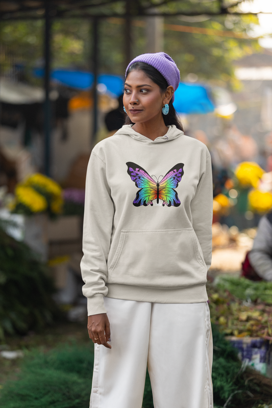 BUTTERFLY Pullover Off-White Hoodie