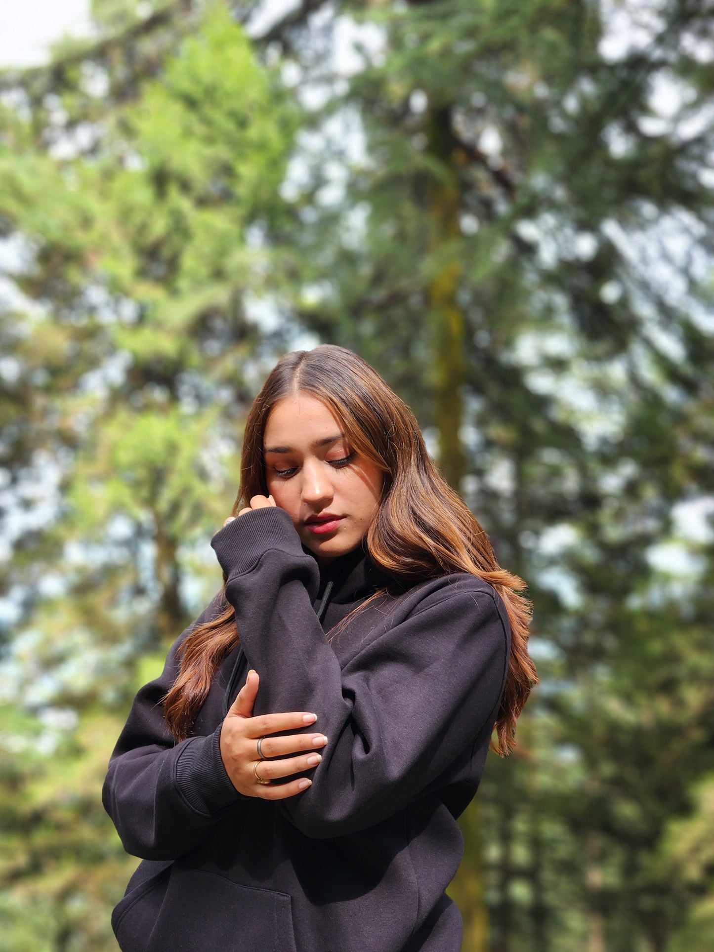 Everyday Look with a CLASSIC SOLID BLACK HOODIE